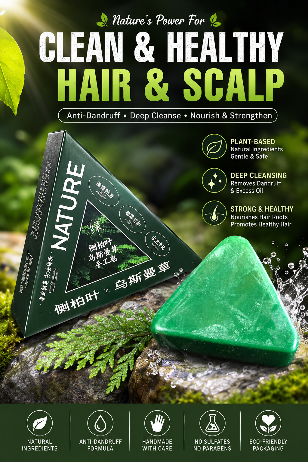 Original China Herbal Biotin Shampoo Bar